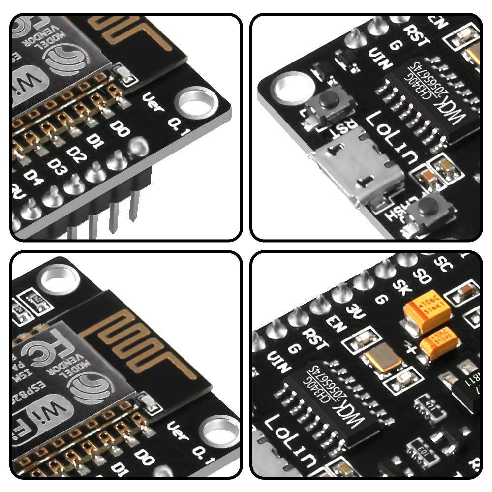 6pcs ESP8266 NodeMCU LUA CH340 ESP-12E WiFi Internet Development Board 4M Flash Serial Wireless Module for Arduino IDE/Micropython New Version