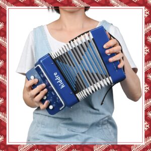 Kiddire Kids Accordion, 10 Keys Button Toy Accordion Musical Instruments for Children Kids Pre-Kindergarten Toddlers Beginners(Blue)