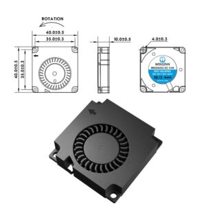 WINSINN 40mm Blower Fan 24V, Ender 3 Fan Upgrade 24 Volt Fans Blower 4010 Dual Ball Bearing, Works with Ender 3 Pro 3X CR-10S (Pack of 5Pcs)