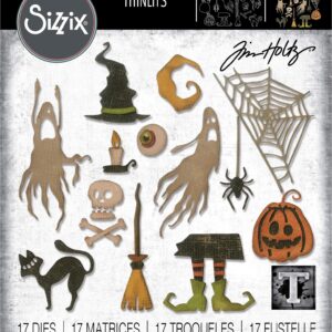 Sizzix Frightful Things Thinlits Die Set Tim Holtz, 17 Pack