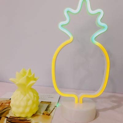 Pineapple Neon Signs, LED Neon Light Signs, Pineapple Neon Night Light for Luau Summer Party Children Kids Gifts Wall Art Bedroom Decorations Home Accessories Party and Holiday Decor Bedroom Office