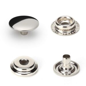 108pcs 15mm Stainless Steel Fastener Snap Press Stud Cap Button Marine Boat Canvas Line 24(4 Components, 5pcs for Each)