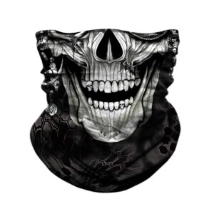 skull face sun mask half,bandanas,neck gaiter, headwear, headband for fishing, hunting,yard work