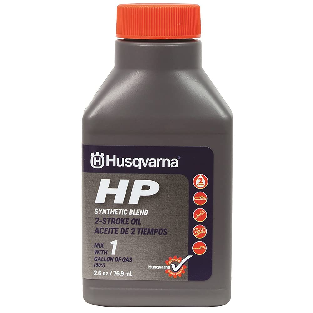 Husqvarna 2.6 oz HP Synthetic Blend 2-Cycle Engine Oil 24-Pack 593152601