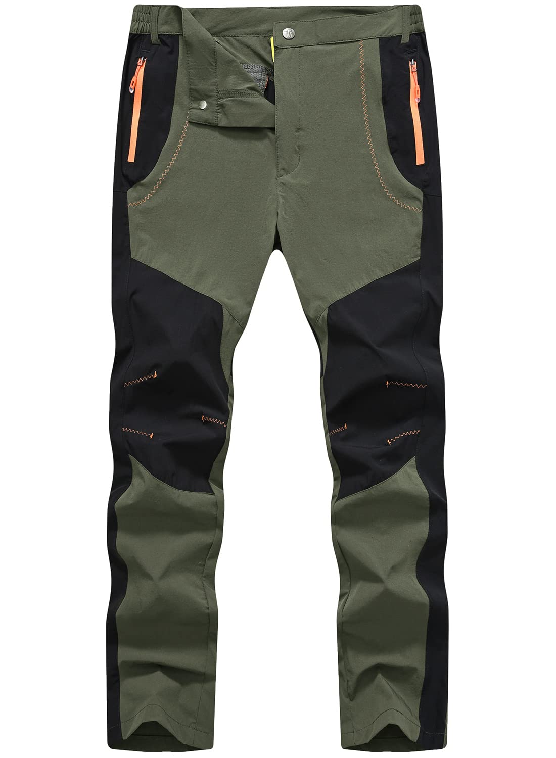 TBMPOY Men's Hiking Work Cargo Pants Lightweight Waterproof Quick Dry Outdoor Mountain Pant Fishing Camping Green 36