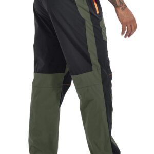 TBMPOY Men's Hiking Work Cargo Pants Lightweight Waterproof Quick Dry Outdoor Mountain Pant Fishing Camping Green 36