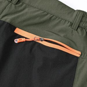 TBMPOY Men's Hiking Work Cargo Pants Lightweight Waterproof Quick Dry Outdoor Mountain Pant Fishing Camping Green 36