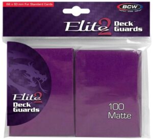 bcw elite 2 matte card sleeves – mulberry (100)