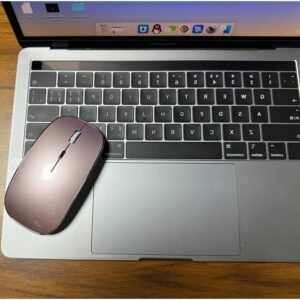 Wireless Mouse for MacBook Pro MacBook Air Mac iMac Desktop Computer Chromebook Win7/8/10 PC HP Dell Laptop (Rose Gold)