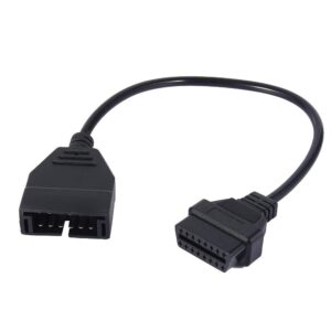 obd1 12 pins to obd2 16 pins scanner diagnostic tool obd ii adapter cable connector for gm popular