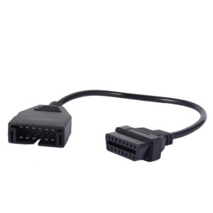 OBD1 12 Pins to OBD2 16 Pins Scanner Diagnostic Tool OBD II Adapter Cable Connector for GM Popular