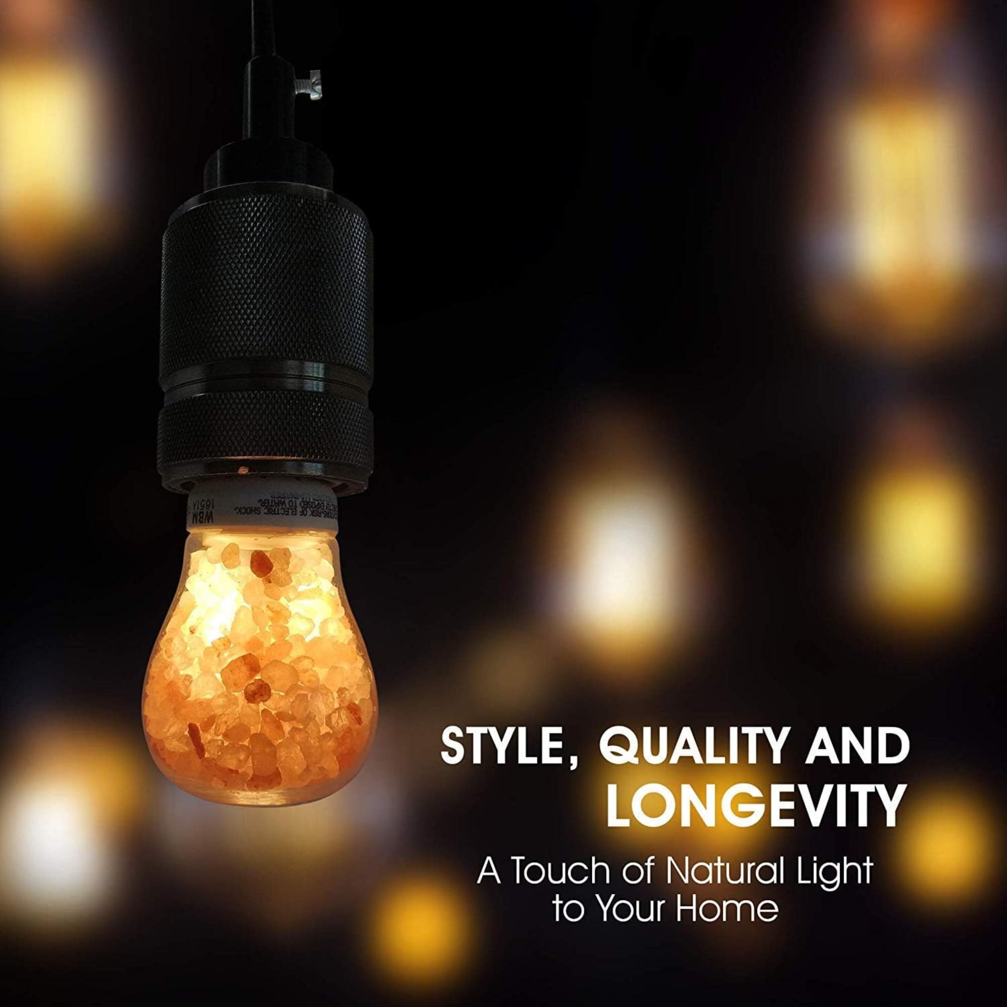 Himalayan Glow Salt Light Bulbs 60-Watt Equivalent, Warm Amber Glow, 7 watts, 2 Count (Pack of 1)