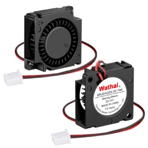 2Packs Wathai 30mm 24V Blower Fan Brushless Exhaust Fan 2pin 30 x 30 x 10mm for DIY Cooling Single Board Computer, Custom Setu, Hotend