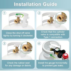 SHINESTAR 3.5 Feet Universal Gas Grill Regulator and Hose with Gauge, Replacement for Patio Heater, Weber, Charbroil, Nexgrill and Other Propane BBQ Grill, Fire Pit