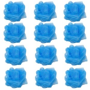 loofah lord 12 blue bath or shower sponge loofahs pouf mesh wholesale bulk lot