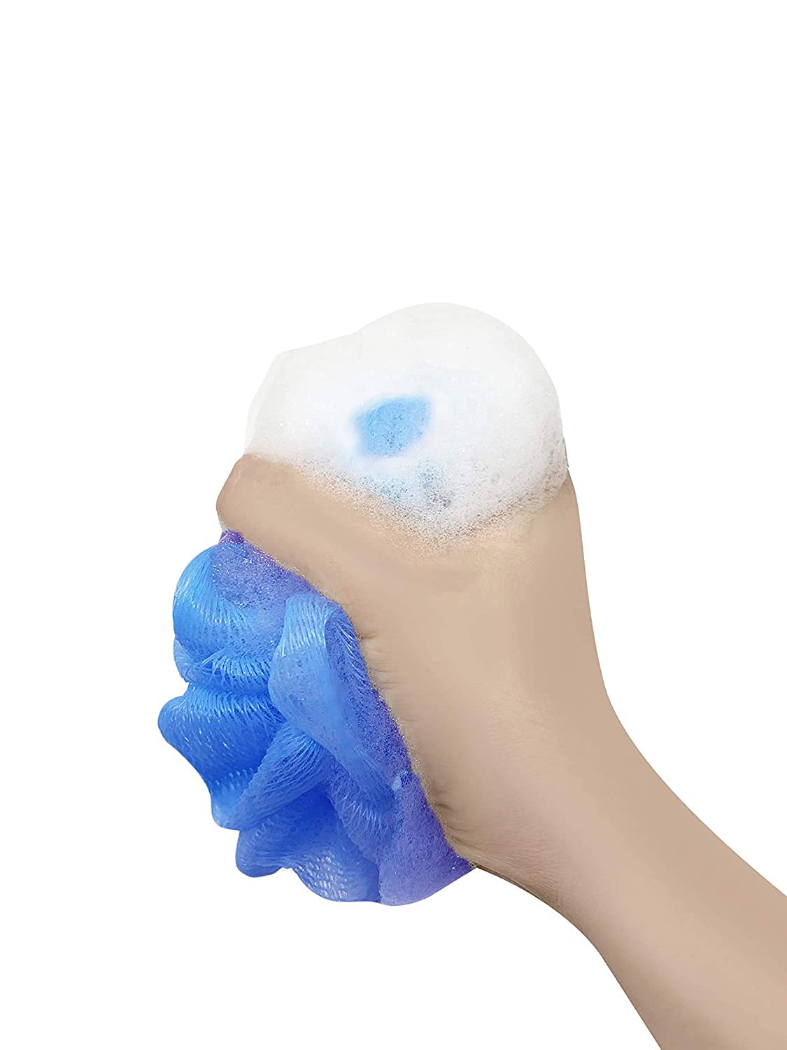 Loofah Lord 12 Blue Bath or Shower Sponge Loofahs Pouf Mesh Wholesale Bulk Lot