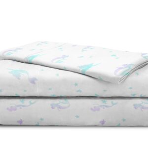 Jay Franco Disney Little Mermaid 5 Piece Twin Bed Set - Teal Color, Includes Comforter & Sheet - Bedding Features Ariel, Super Soft Fade Resistant Microfiber