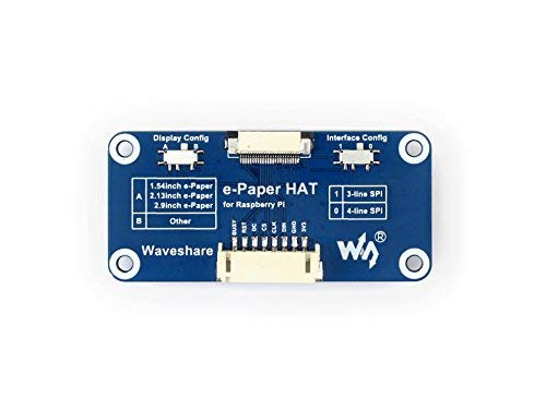 waveshare Universal e-Paper Driver HAT Board Supports Various SPI Interface e-Ink Raw Display Panels Compatible with Raspberry Pi 3B+/3B/2B/Zero/Zero W