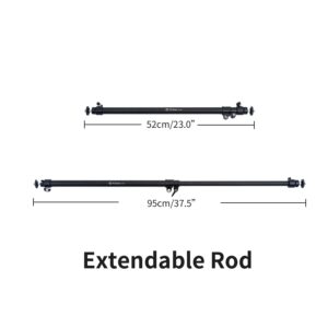 YC Onion Camera Slider Support Arm (2 Pack) with C Clamps and Ballhead in Aluminium Alloy (Black Pro)