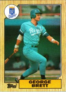 1987 topps #400 george brett royals mlb baseball card nm-mt