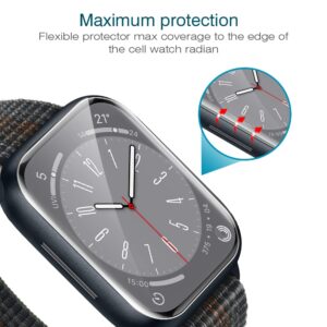 LK 6 Pack for Apple Watch 41mm / 40mm Screen Protector (Series 8 & 7 & 6) [Upgrade Flexible Film] Self-Healing, Ultra-thin Screen protector for Apple Watch 41mm, Touch Sensitive, Bubble Free