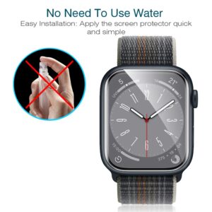 LK 6 Pack for Apple Watch 41mm / 40mm Screen Protector (Series 8 & 7 & 6) [Upgrade Flexible Film] Self-Healing, Ultra-thin Screen protector for Apple Watch 41mm, Touch Sensitive, Bubble Free