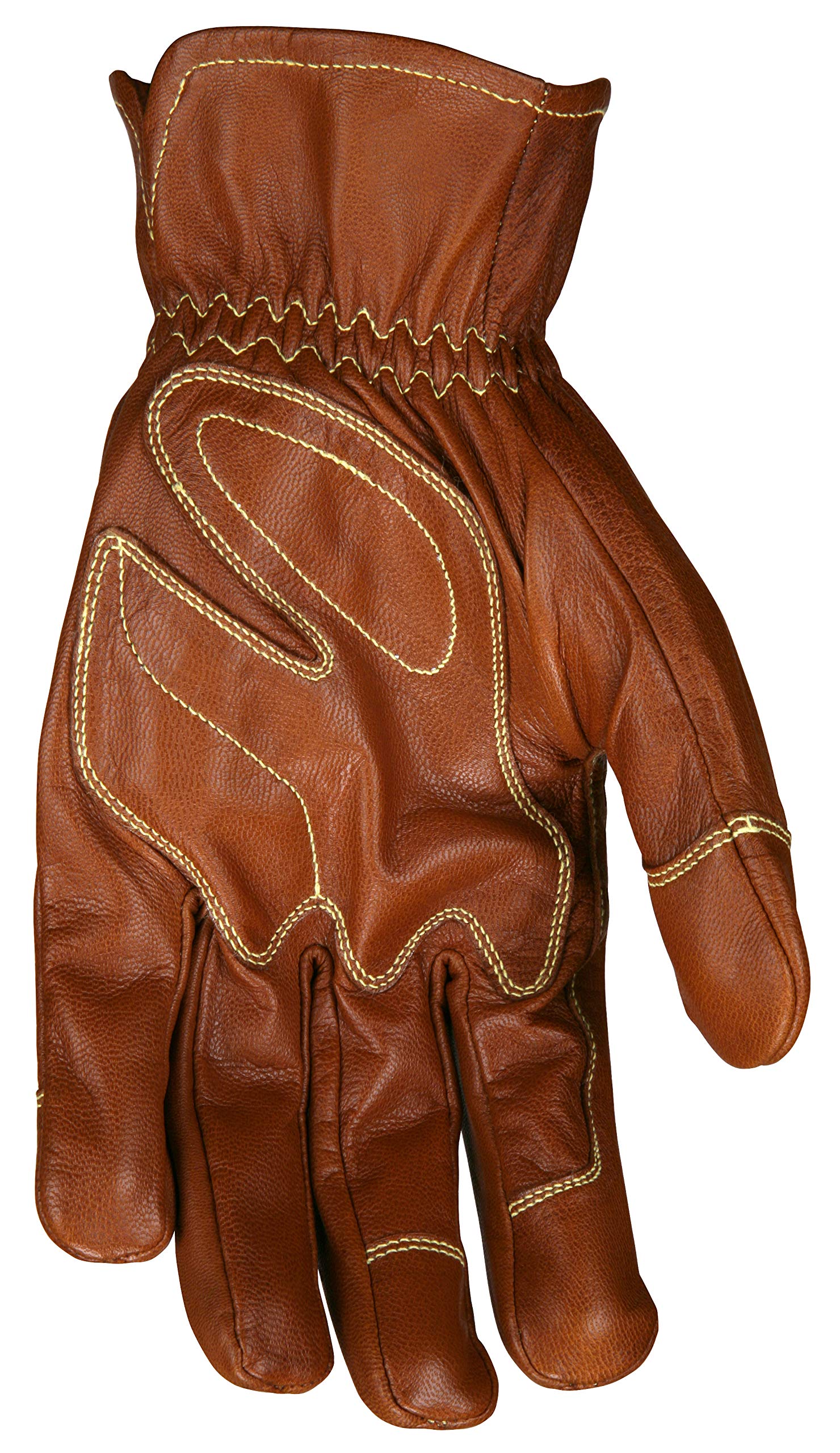 MCR Safety MU3624KXL Mustang Utility Driver Glove, Premium Grain Goat Double Palm, DuPont™ Kevlar® 360 liner, Wing Thumb, Sewn with Kevlar®, Hand Protection, 1 pair, Size X-Large, Brown