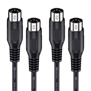 cable matters 2-pack 5 pin din midi cable, 5 pin midi cable - 6 feet