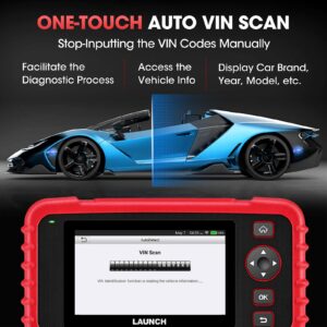 LAUNCH OBD2 Scanner CRP123X Elite, Lifetime Free WiFi Update scan Tool, FCA SGW, SAS Calibration/Throttle Reset/Oil Reset Diagnostic Scanner, Multi Systems Car Scanner, Battery Test, Auto VIN