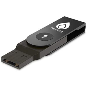 fido2 security key [folding design] thetis universal two factor authentication usb (type a) for multi-layered protection (hotp) in windows/linux/mac os,gmail,facebook,dropbox,salesforce,github