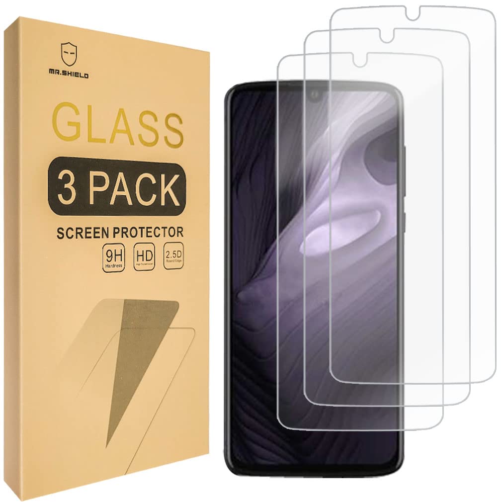 Mr.Shield [3-PACK] Designed For Motorola Moto Z4 [Tempered Glass] Screen Protector with Lifetime Replacement