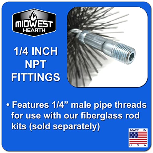 Midwest Hearth Square Wire Chimney Cleaning Brush (7-Inch Square)