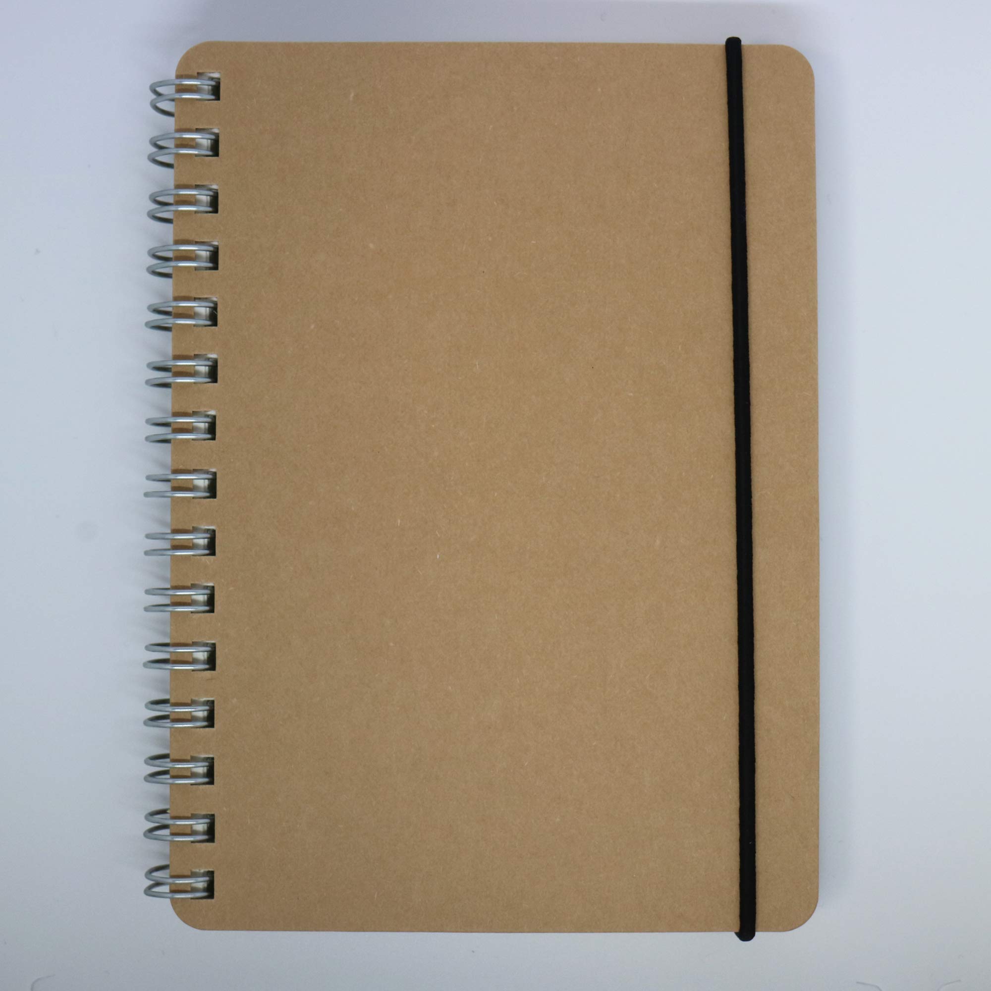 Muji Double-ring Notebooks, Recycle Paper Notebookrs (Dot Grid Notebook - A6, with rubber strip)