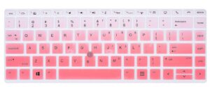 hp elitebook keyboard cover skins compatible 14" hp elitebook 840 g5nr / hp 14" elitebook 745 g5 / 14" hp zbook 14u g5 wm,14in hp laptop cover (ombre hot pink)