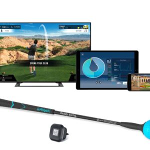 PHIGOLF Home Golf Simulator, Enjoy Interactive Golfing with Smart Motion Sensor and Swing Stick for Indoor and Outdoor Fun - Compatible with Android, iOS, WGT, and E6 Connect Series