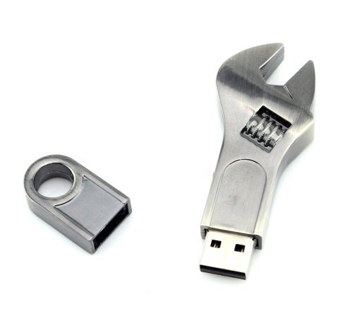 Aretop Flash Drive Fun 64GB, Cool USB2.0 Cute Cartoon Miniature Spanner Shape USB Memory Stick Cute Pendrive 64GB Thumb Drive USB Jump Drive Business Gift Halloween Present