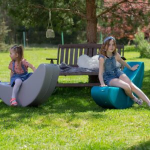 IGLU Soft Play Rocker Banana Shape Large Rocking Horse Hobby Toy for Kids Age 1-7 Montessori Open Ended Play (Grey)