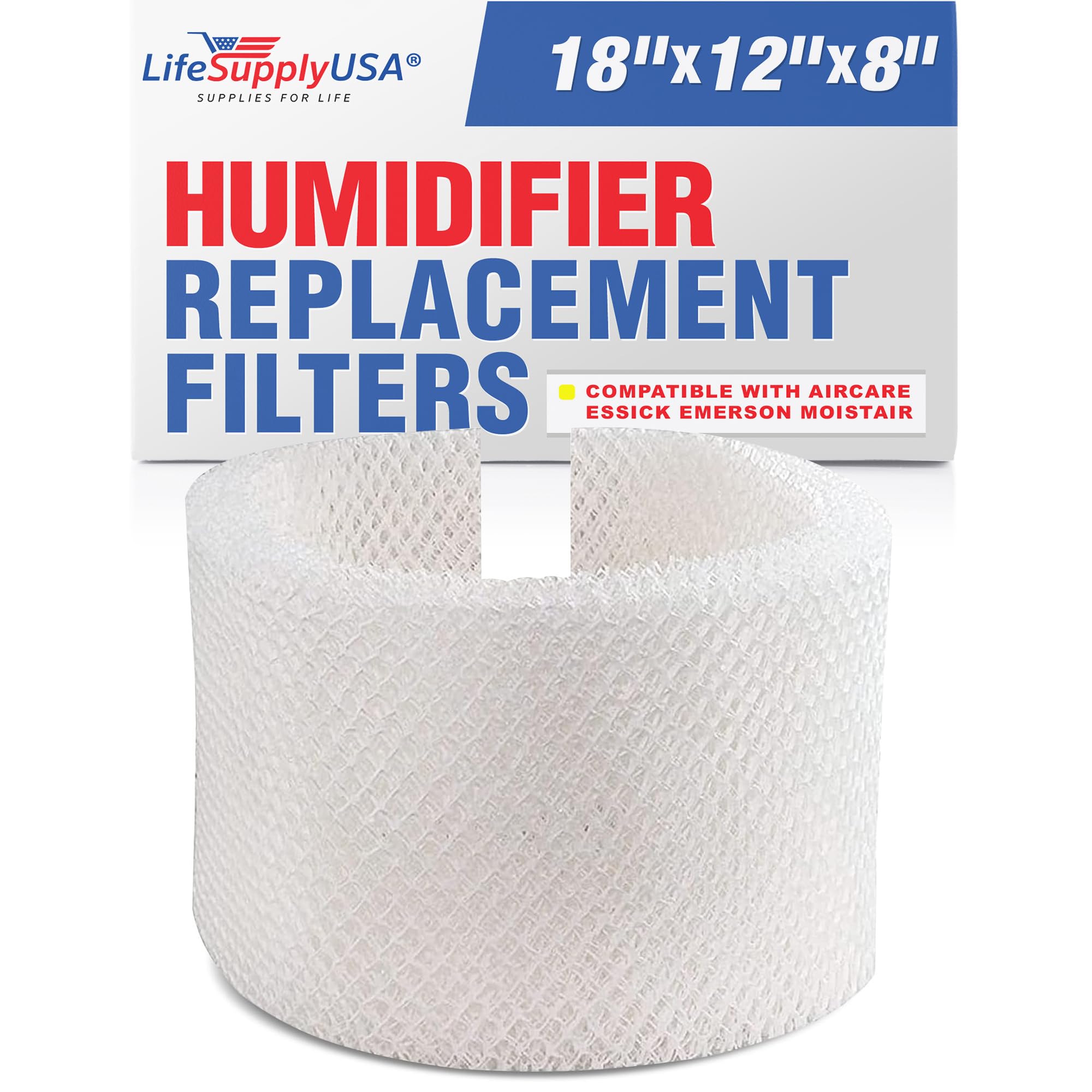 LifeSupplyUSA Humidifier Filter Replacement Compatible with MAF1 Emerson MA-0950, Essick Air MAF-1, Kenmore 14906, Moistair MA1200