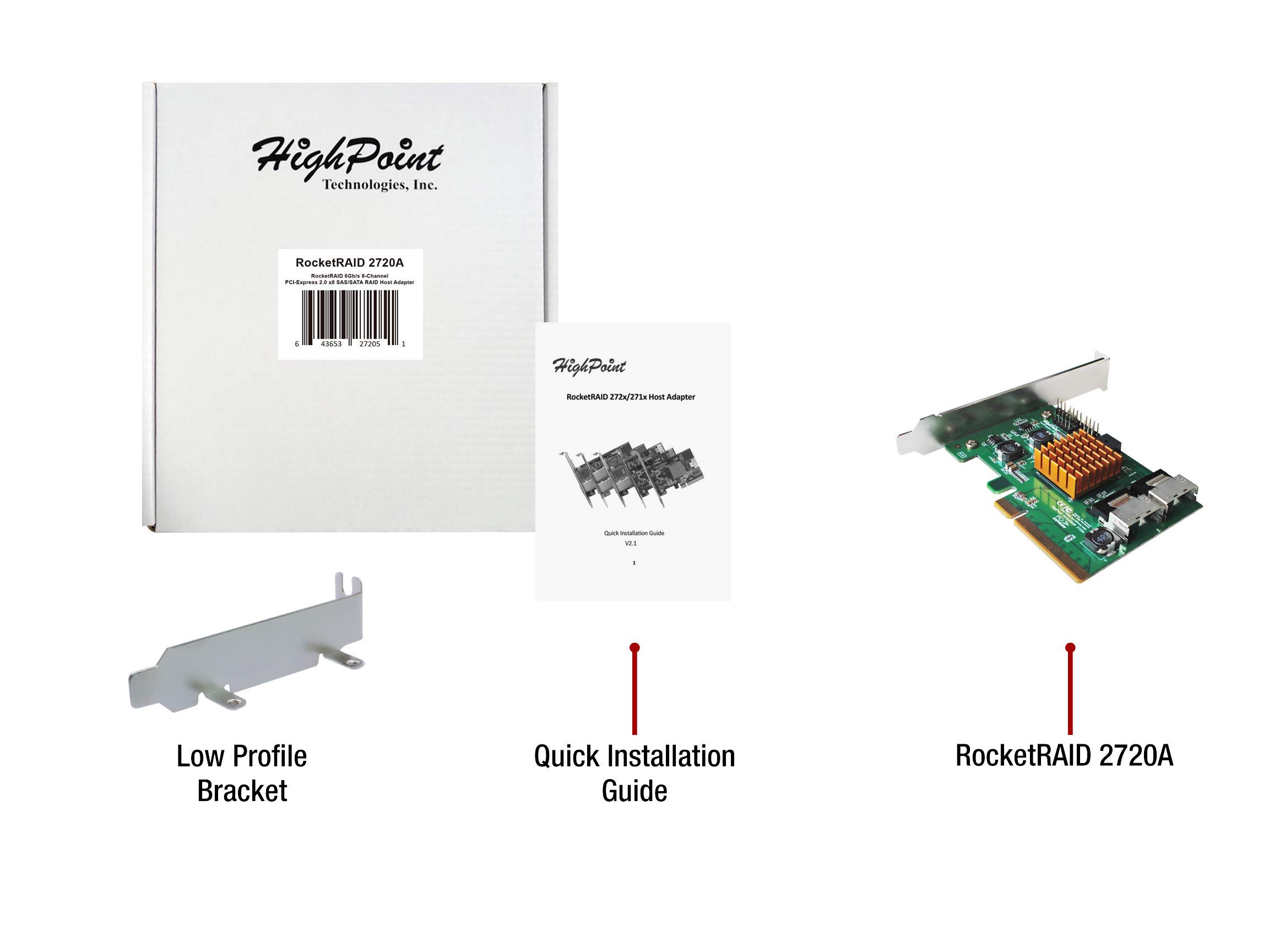 High Point Highpoint RocketRAID 2720A 8-6GB/s SAS Port Raid HBA