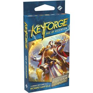 fantasy flight games keyforge age of ascension 1 - pack archon deck display | fast-paced card game | strategy game for adults and teens | ages 14+ | 2 players | average playtime 45 minutes | made