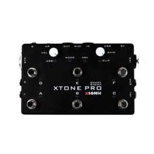 XSONIC Xtone Pro Professional Mobile Audio Interface with Ultra Low Latency, 192KHz&114dB, 2 Input, 3 Output, EXP Input, Support iOS, Windows, Mac, BIAS FX, Audio Interface for Live Gig, Home Studio