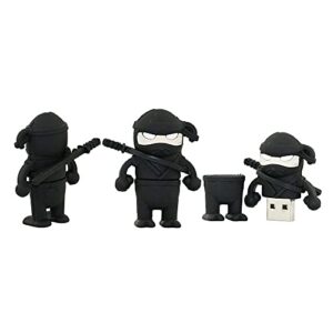 32gb ninja shape usb flash drive usb drive usb stick usb flash disk usb disk thumb drive pen drive u disk pendrive memory stick external storage flash memory usb storage usb 2.0 stick (black)