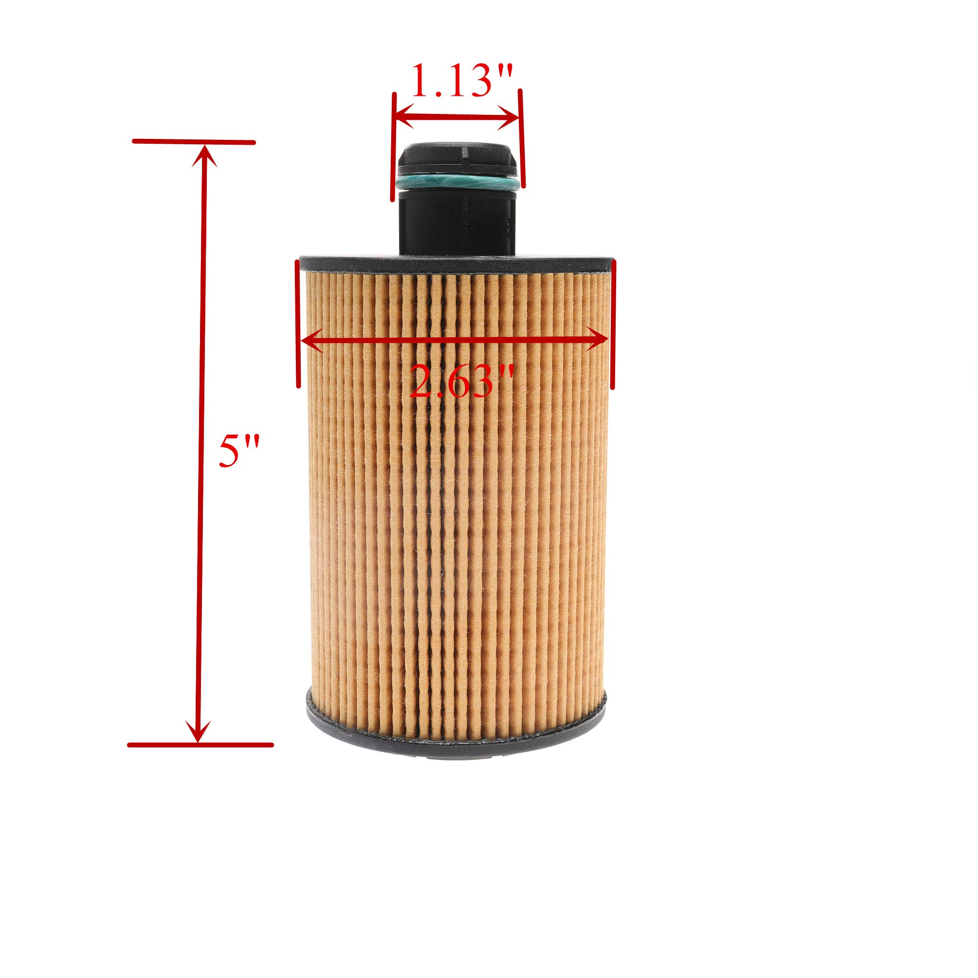 iFJF 68229402AA Engine Oil Filter Element Replacement for Ram 3.0L V6 1500 2014-2019 Grand Cherokee 2014-2020 Replaces 68109834AA