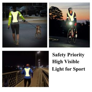 TOURUN Reflective Running Vest Gear with Pocket for Women Men Kids, Safety Reflective Vest Bands for Night Cycling Walking Bicycle Jogging