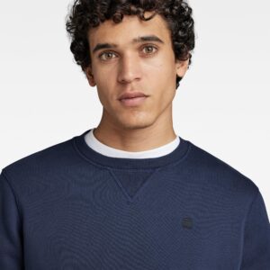 G-Star Raw Men's Premium Core Basic Sweatshirt, Sartho Blue, S
