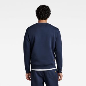 G-Star Raw Men's Premium Core Basic Sweatshirt, Sartho Blue, S