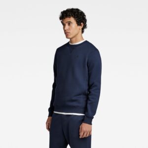 G-Star Raw Men's Premium Core Basic Sweatshirt, Sartho Blue, S