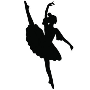 dnven girls ballet dance decals dancing girl silhouette removable vinyl wall stickers decorations home decors for dance rooms girls rooms 16 inches x 28 inches