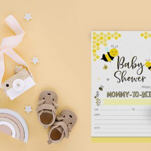 Your Main Event Prints Mom To Bee Baby Shower Invitations, Neutral Yellow Bee Baby Shower Invites with Diaper Raffles Cards, Sprinkle, 20 Invites Including Envelopes