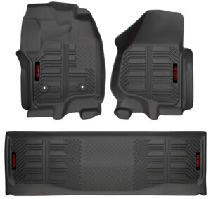 gator 79603 black front and 2nd seat floor liners fits 11-16 ford f-250/f-350 crew cab